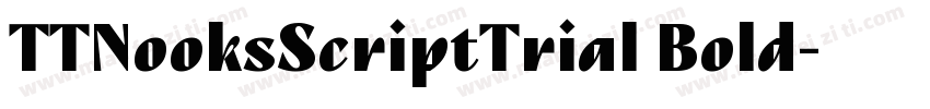 TTNooksScriptTrial Bold字体转换